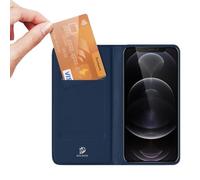 Dux Ducis Étui portefeuille pour iPhone 13 Pro avec support horizontal et porte-cartes pour 1 carte Bleu
