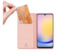 Dux Ducis, étui pour Samsung Galaxy A25 5G, porte-carte et fonction stand, rose