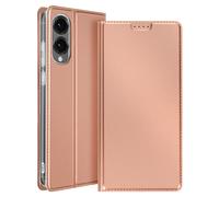 Étui pour Samsung Galaxy S25 Edge Clapet Support Vidéo Dux Ducis Rose Champagne