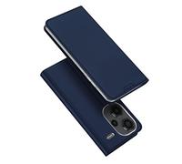DUX DUCIS Étui série Skin Pro conçu pour Xiaomi Redmi Note 13 Pro Plus 5G, étui en Cuir PU avec Fente pour Cartes, étui de téléphone à Rabat - Bleu