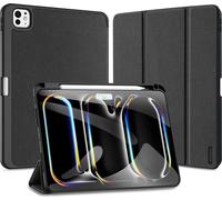Dux Ducis - Housse compatible avec Apple iPad Pro 11 (2024) - Avec fonction Auto-Wake Housse en similicuir pour tablette - Noir
