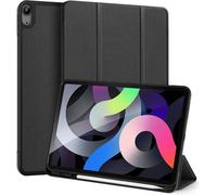 Dux Ducis Housse de livre rigide avec Smart Sleep Stand Fonction compatible avec APPLE IPAD AIR 4 10.9" 2020 Tablet Housse Etui Portefeuille Housse de protection Noir