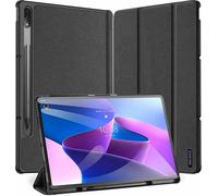 Dux Ducis Housse de livre rigide avec Smart Sleep Stand Fonction pour LENOVO TAB P12 PRO 12.6 Tablet Housse Etui Portefeuille Housse de protection Noir