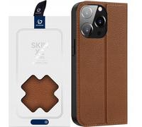 Dux Ducis - Housse de téléphone compatible avec Apple iPhone 14 Pro Max - Housse de protection en PU - Marron