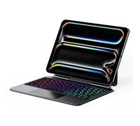 DUX DUCIS MK PRO Series Étui clavier magnétique pour Apple iPad Pro 11 (2024) - Clavier rétroéclairé avec trackpad multi-touch, support flottant en alliage d'aluminium, intelligent