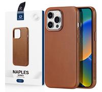 Dux Ducis Naples Etui en cuir pour iPhone 14 Pro avec MagSafe, marron - Etui magnétique pour une protection élégante