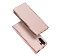 DUX DUCIS [Skin Pro Series Case, Designed for Samsung Galaxy A13 5G / A04s (164,7 mm), étui en Cuir PU avec Fente pour Cartes, étui de téléphone à Rabat - Rose