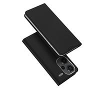 DUX DUCIS Skin Pro Series Étui pour Xiaomi Redmi Note 13 Pro Plus 5G - Étui Portefeuille Fin en Cuir avec Porte-Cartes et Fermeture magnétique, Fonction Support et Protection Antichoc - Noir