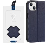 Dux Ducis Skin X2 Housse pour iPhone 14 Plus Housse avec rabat magnétique bleu Housse pour téléphone portable