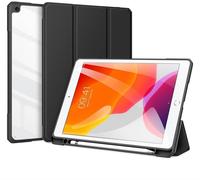 Dux Ducis Toby Eco-Leather Tablet Case Cover Cover pour iPad 7/8 10.2" avec fonction Smart-Sleep Wake-Up Pen Holder Housse de protection en noir