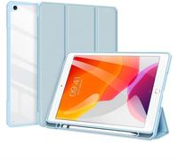 Dux Ducis Toby Eco-Leather Tablet Case Cover Cover pour iPad 7/8 10.2" avec fonction Smart-Sleep Wake-Up Pen Holder Housse de protection en bleu