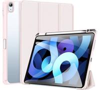 Dux Ducis Toby Eco-Leather Tablet Case Cover Cover pour iPad Air 4 10.9" avec fonction Smart-Sleep Wake-Up Pen Holder Housse de protection rose
