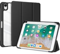 Dux Ducis Toby Eco-Leather Tablet Case Cover Cover pour iPad Mini 6 2021 avec fonction Smart-Sleep Wake-Up Pen Holder Housse de protection noire