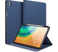 Dux Dukes - Etui compatible avec Huawei MatePad Pro 10.8 (2021) - Housse en simili cuir - Bleu foncé
