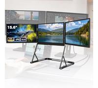 DUXMM Écran étendu Portable, écran Triple Pliable 15,6" FHD 1080p 16:9 IPS, Moniteur Portable avec Ports USB-C et HDMI, Extension d'écran compacte pour Ordinateur Portable