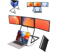 DUXMM Écran étendu Portable, Moniteur 3 écrans Pro Max 15,6 Pouces avec Dalle IPS Full HD 1080p, Affichage Multi-écrans USB-C et HDMI, pour Windows, MacBook et Designers