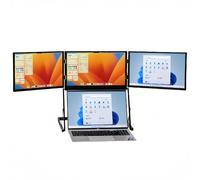 DUXMM Extension d'écran Portable pour Ordinateur Portable 15,6 Pouces, écran IPS Full HD, Un Seul câble pour 3 écrans, Compatible avec Windows/Mac pour Ordinateurs Portables de 12 à 17,3 Pouces