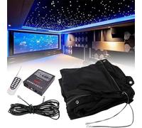 DUXMM Fond de scène LED, Toile de Fond Ciel étoilé Blanc et Bleu, avec contrôle DMX/Automatique/Vocal/maître-Esclave, pour la décoration de Spectacles de Noël, de Clubs et de soirées 3×6-B