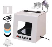 DUXMM Kit de boîte à lumière Professionnelle pour Photographie de Bijoux, Plateau tournant Intelligent 20/30 cm,4 lumières de Remplissage à luminosité réglable, pour Bijoux et Petits Objets TB300