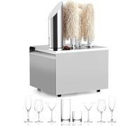 DUXMM Laveuse électrique en Acier Inoxydable, sécheuse électrique Commerciale Automatique avec Chauffage et séchage instantanés, Convient aux Verres à Champagne et aux Verres à bière FiveHeads