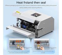 DUXMM Machine de scellage de Sacs Automatique Horizontale Robuste, thermoscelleuse de qualité Commerciale, thermoscelleuse Automatique à température et Vitesse réglables, pour Sacs en Plastique