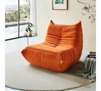DUXMM Pouf Poire, Fauteuil de Salon Togo, canapé de Sol Confortable et Moelleux, Grand Pouf Poire en Mousse à mémoire de Forme, pour Chambre, Salon, Bureau ou détente Orange