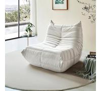 DUXMM Pouf Poire, Fauteuil de Salon Togo, canapé de Sol Confortable et Moelleux, Grand Pouf Poire en Mousse à mémoire de Forme, pour Chambre, Salon, Bureau ou détente White