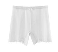 duxyoz Culotte en coton doux pour filles - Sous-vêtements sans couture - Culotte invisible pour enfants - Culotte de sécurité douce et confortable - Respirant - 8 à 18 ans, Blanc 01, 8-10 ans