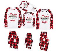 duxyoz Ensemble de pyjama assorti familial décontracté pour la famille, à manches longues, ensemble de vêtements de détente confortables pour femmes, hommes, couples, enfants, bébés, Rouge D, 14-15