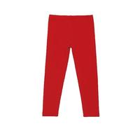 duxyoz Leggings décontractés pour filles - Taille élastique - Pantalon basique léger et extensible - Couleur unie - Respirant - Confortable - Legging sans pieds - 3 à 12 ans, 02 Rouge, 7-8 ans