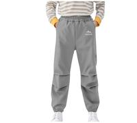 duxyoz Pantalon de jogging cargo pour garçons à taille élastique pour enfants - Pantalon de jogging d'été décontracté - Coupe ample - Pantalon cargo léger avec poches - Séchage rapide - 5 à 16 ans