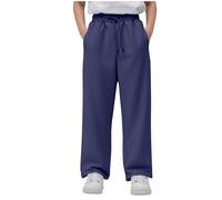 duxyoz Pantalon de Jogging pour Enfants Garçons - Pantalon d'hiver épais et chaud en polaire doublée pour l'extérieur, bas de survêtement thermique, pantalons droits à jambes larges et amples, joggers