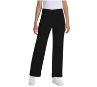duxyoz Pantalon d'école pour filles - Pantalon habillé à jambe large - Taille élastique - Pantalon d'été décontracté - Pantalon palazzo - Couleur unie - Pantalon ample avec poches, 01 - Noir, 15-16