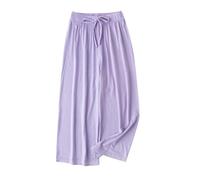 duxyoz Pantalon décontracté pour filles - Pantalon de nuit d'été doux et confortable - Léger - Pantalon large - Cordon de serrage - Taille élastique - Confortable - Pantalon long respirant - 4 à 15