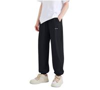 duxyoz Pantalon d'été pour enfants - Protection solaire - Pantalon de sport à séchage rapide - Pantalon décontracté - Solide et léger - Pantalon long baggy - Coupe ample - Pantalon de jogging avec