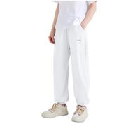 duxyoz Pantalon d'été pour enfants - Protection solaire - Pantalon de sport à séchage rapide - Pantalon décontracté - Solide et léger - Pantalon long baggy - Coupe ample - Pantalon de jogging avec