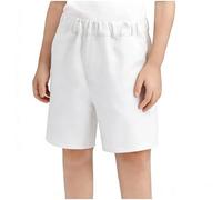 duxyoz Short d'uniforme scolaire pour garçons - Short d'entraînement à taille élastique à la taille normale - Bermuda décontracté d'été léger - Couleur unie - Pantalon chino à enfiler - Short 3-18 ans