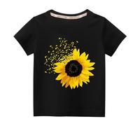 duxyoz Tee Shirt Enfant Garçon Fille 3-10 Ans à Manches Courte Imprimé Léopard Mignon Tees Graphique Cadeau Amoureux Hauts d'été Chemise Basique Top Unisexe 3 4 5 6 7 8 9 10 Ans