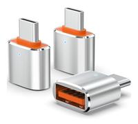 Duyasurs Lot de 3 adaptateurs USB C vers USB, transfert de données haute vitesse, adaptateur USB C mâle vers USB 3.0 femelle OTG pour iPhone 16 15, Mac, iPad, Samsung Galaxy S24-S25, ordinateur
