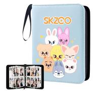 DUYAZHENLAODA Stray Photocard Binder, Skzoo Album 400 Cartes, SKZ Albums Pour Cartes à Collectionner, Classeur Carte Kpop, Cadeaux Kpop Merch pour STAY (bleu)