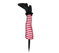 Duyeuau Accessoires de jambe de sorcière maléfique d'Halloween avec piquet de bottes - Décoration pour cour avant
