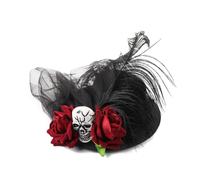 Duyeuau Barrettes Halloween Crâne Chapeau Gothicisme Cosplay Pince à Cheveux Costume Fêtes Épingle à Cheveux Accessoire Pour Fêtes