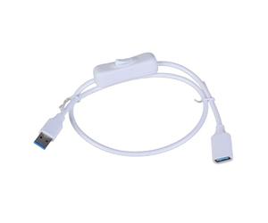Duyeuau Câble d'extension USB 3.0 avec interrupteur d'alimentation mâle vers adaptateur USB femelle pour transfert de données et chargement de voiture PC 5 Gbit/s