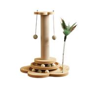 Duyeuau Chaton Poteau de chat avec pendentif en corde sisal Jouet à mâcher