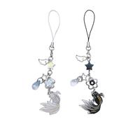 Duyeuau Dragonne colorée pour téléphone portable Kois poisson étoile chaîne téléphone porte-clés sac à dos téléphone bijoux accessoire