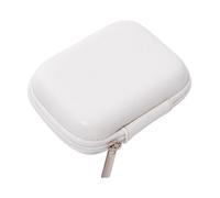Duyeuau Étui rigide pour appareil photo numérique - Petit support de voyage pour carte mémoire - Chargement des écouteurs sans fil, blanc, 12x9x4.5cm