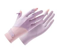 Duyeuau Gants de cyclisme en soie glacée pour homme et femme - Légers et respirants - Antidérapants - Conservation du soleil - Sports de plein air - Gants d'équitation antidérapants en soie glacée