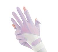 Duyeuau Gants de cyclisme en soie glacée pour homme et femme - Légers et respirants - Antidérapants - Conservation du soleil - Sports de plein air - Gants d'équitation antidérapants en soie glacée