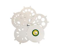 Duyeuau Jauge d'éventail robuste en acier inoxydable pour gemmologues et bijoutiers mesurant diamants et pierres précieuses, 4.7cm, Acier inoxydable, Rubis synthétique