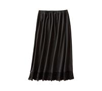 Duyeuau Jupon élégant invisible avec bordure en dentelle et taille élastique pour femme, Noir , Taille unique